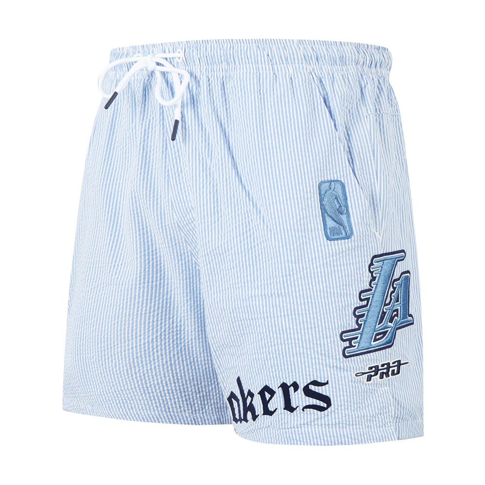 NBA LOS ANGELES LAKERS COUNTRY CLUB SHORT EN SEERSUCKER POUR HOMME (BLEU SEERSUCKER)