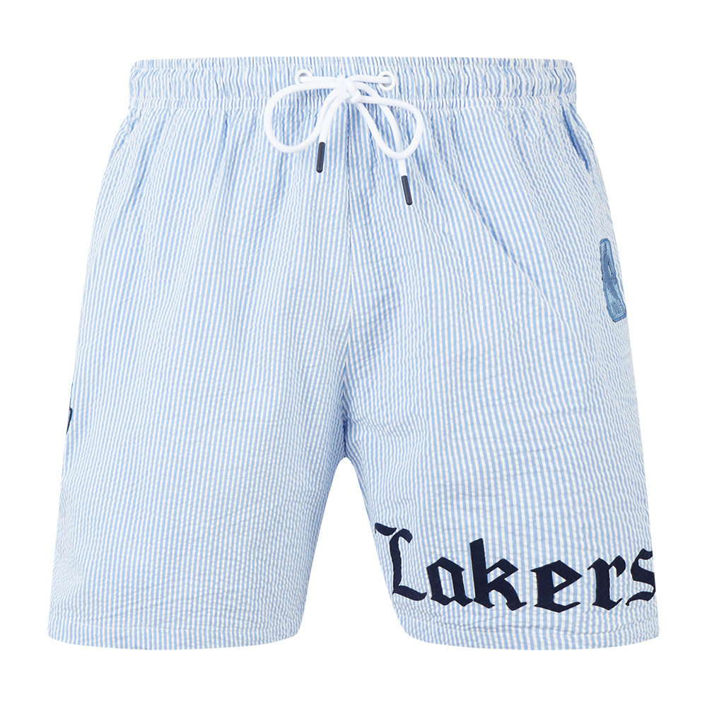 NBA LOS ANGELES LAKERS COUNTRY CLUB SHORT EN SEERSUCKER POUR HOMME (BLEU SEERSUCKER)
