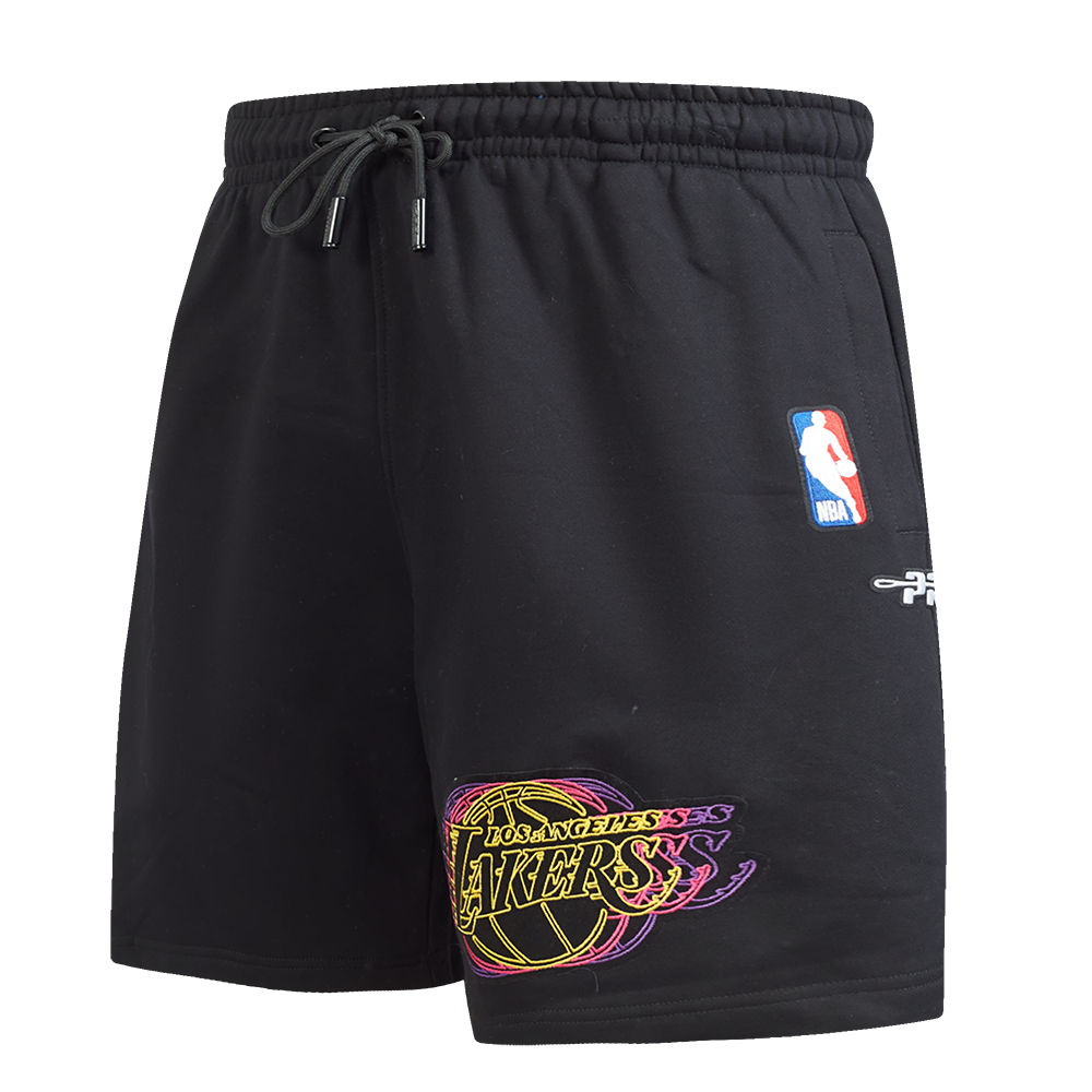 NBA LOS ANGELES LAKERS ECHO LOGO MEN'S FLEECE SHORT (BLACK)