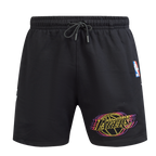 NBA LOS ANGELES LAKERS ECHO LOGO MEN'S FLEECE SHORT (BLACK)