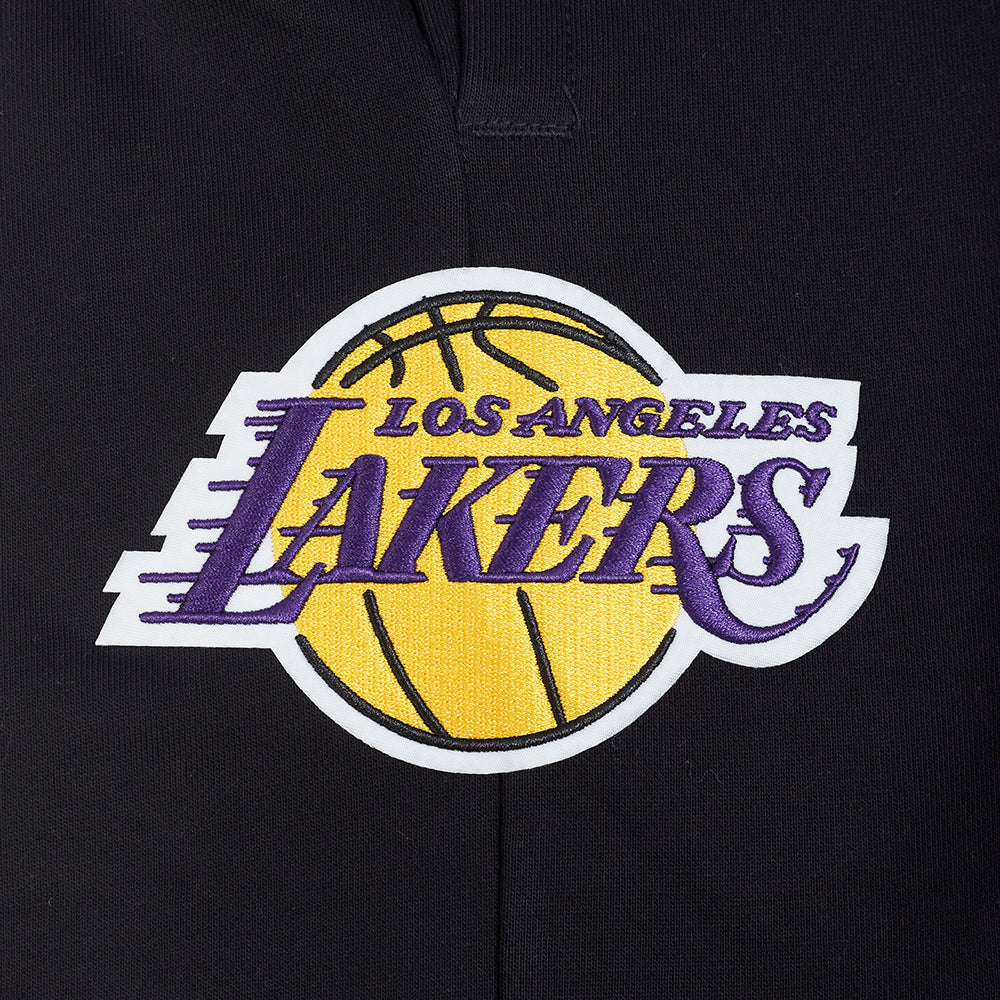 NBA LOS ANGELES LAKERS ECHO LOGO MEN'S FLEECE SHORT (BLACK)