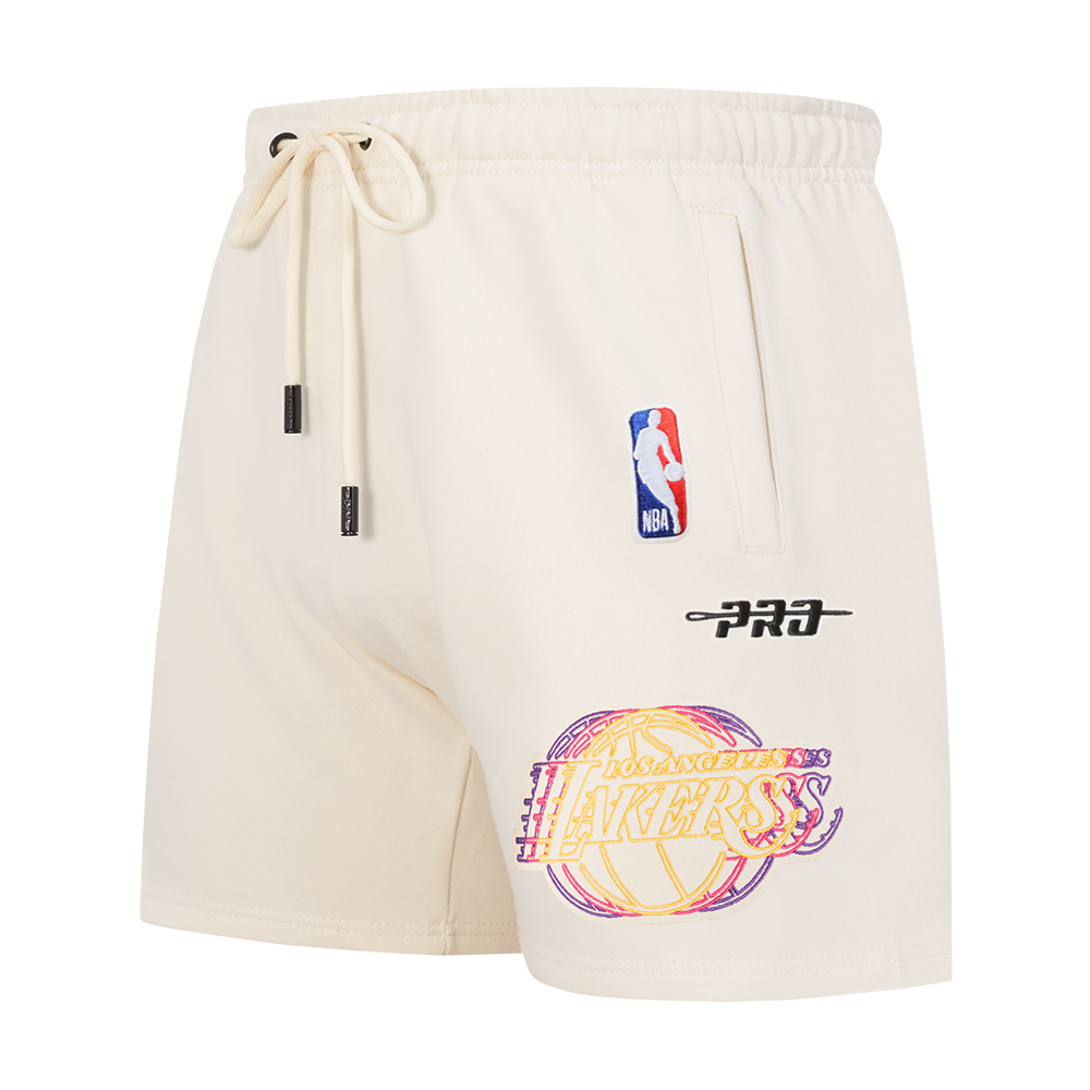 NBA LOS ANGELES LAKERS ECHO LOGO MEN'S FLEECE SHORT (EGGSHELL)