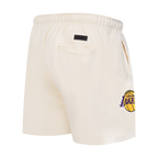 NBA LOS ANGELES LAKERS ECHO LOGO MEN'S FLEECE SHORT (EGGSHELL)
