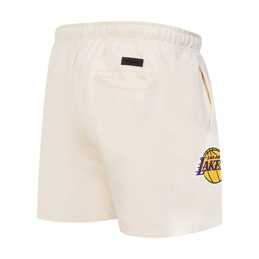 NBA LOS ANGELES LAKERS ECHO LOGO MEN'S FLEECE SHORT (EGGSHELL)