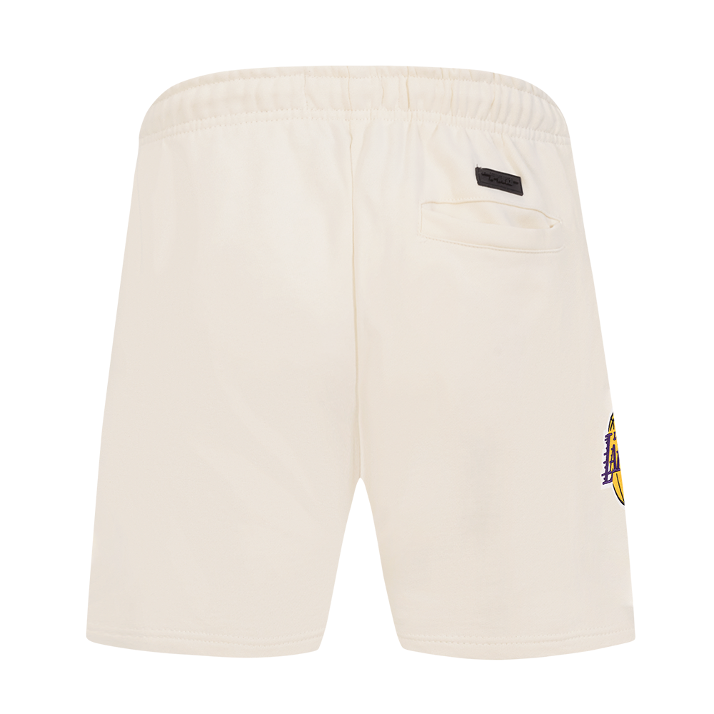 NBA LOS ANGELES LAKERS ECHO LOGO MEN'S FLEECE SHORT (EGGSHELL)