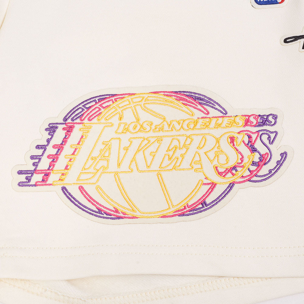 NBA LOS ANGELES LAKERS ECHO LOGO MEN'S FLEECE SHORT (EGGSHELL)