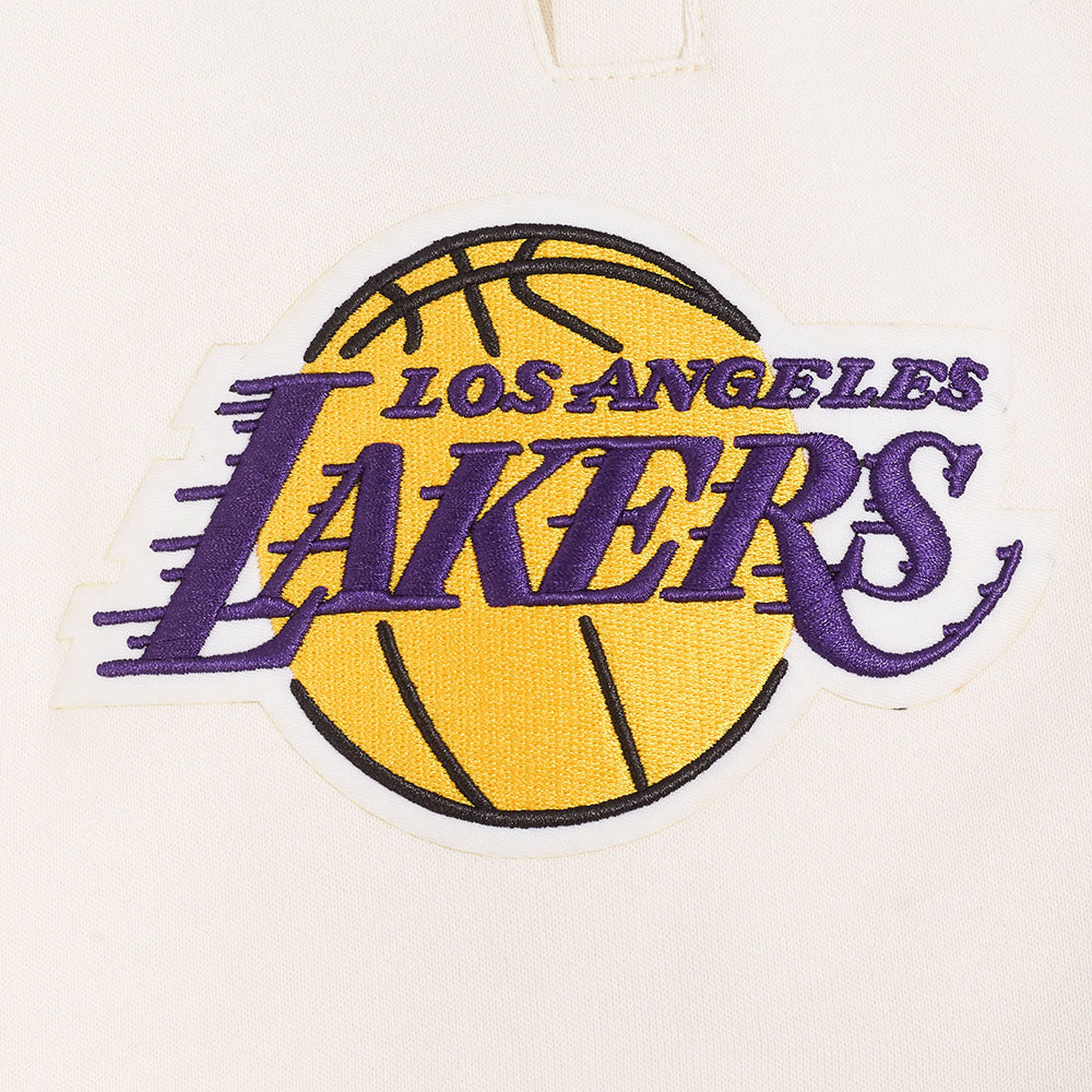 NBA LOS ANGELES LAKERS ECHO LOGO MEN'S FLEECE SHORT (EGGSHELL)