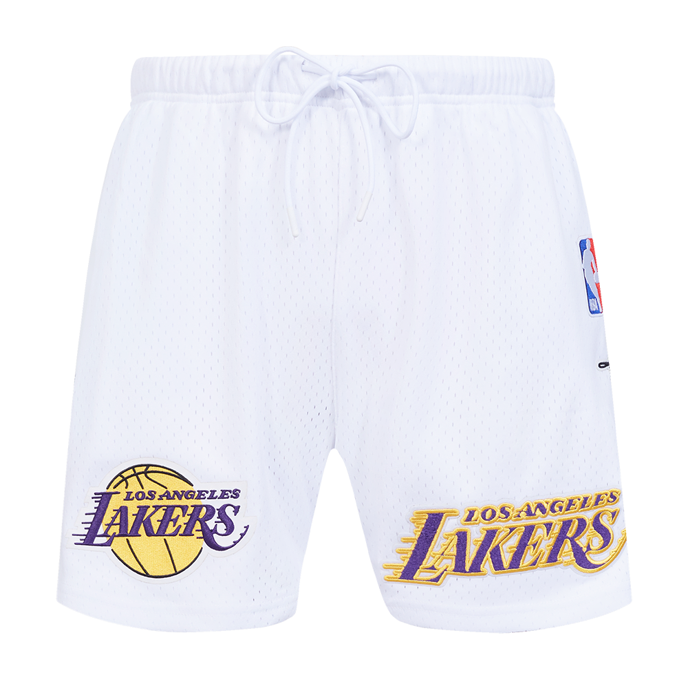 NBA LOS ANGELES LAKERS SOUVENIR MEN'S MESH SHORT (WHITE)