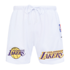 NBA LOS ANGELES LAKERS SOUVENIR MEN'S MESH SHORT (WHITE)