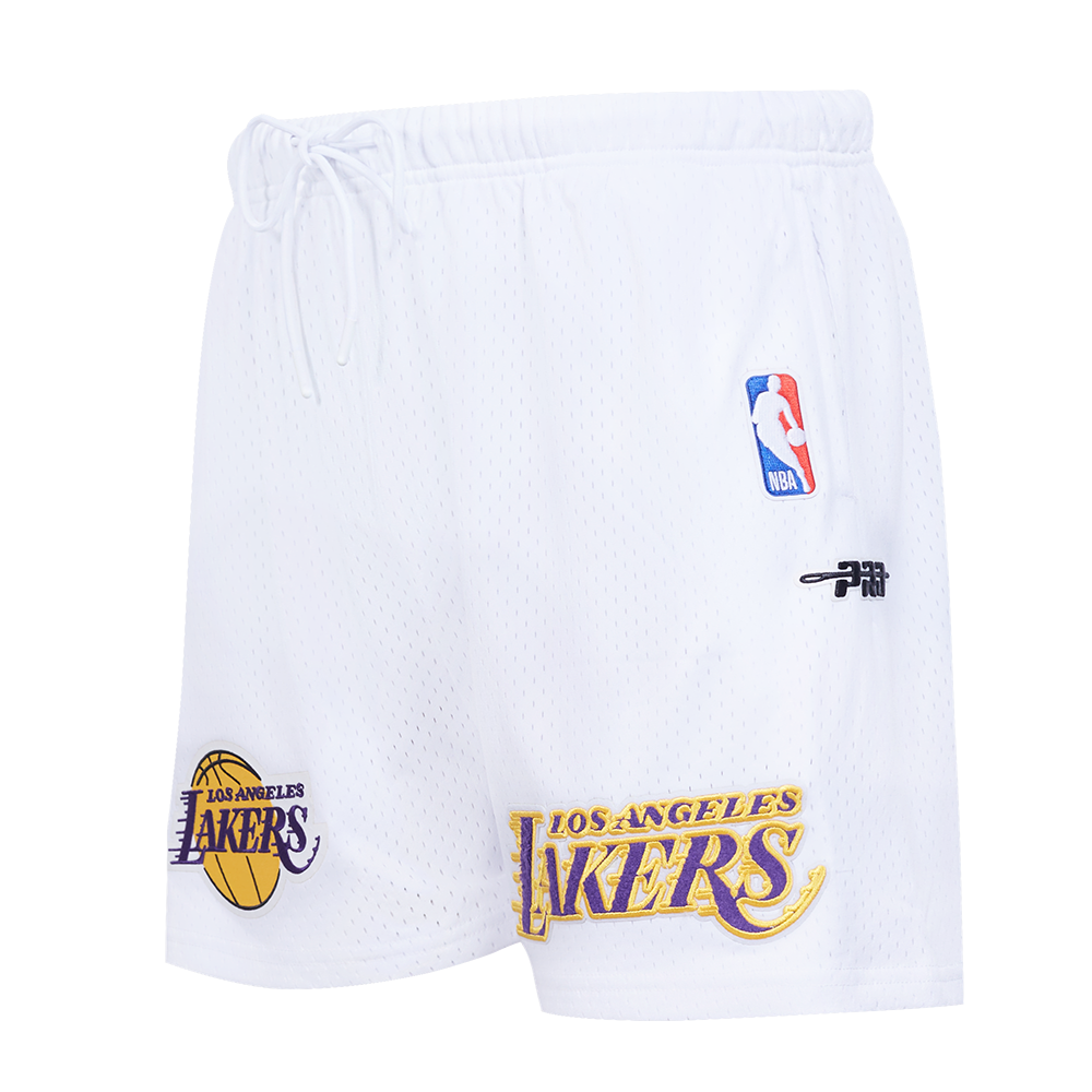 NBA LOS ANGELES LAKERS SOUVENIR MEN'S MESH SHORT (WHITE)