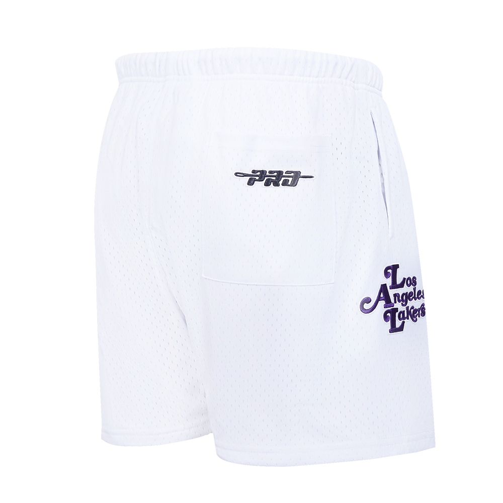 NBA LOS ANGELES LAKERS SOUVENIR MEN'S MESH SHORT (WHITE)