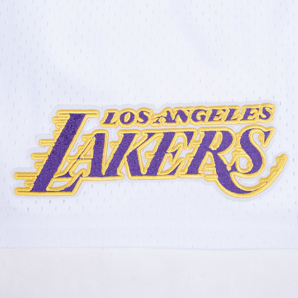 NBA LOS ANGELES LAKERS SOUVENIR MEN'S MESH SHORT (WHITE)
