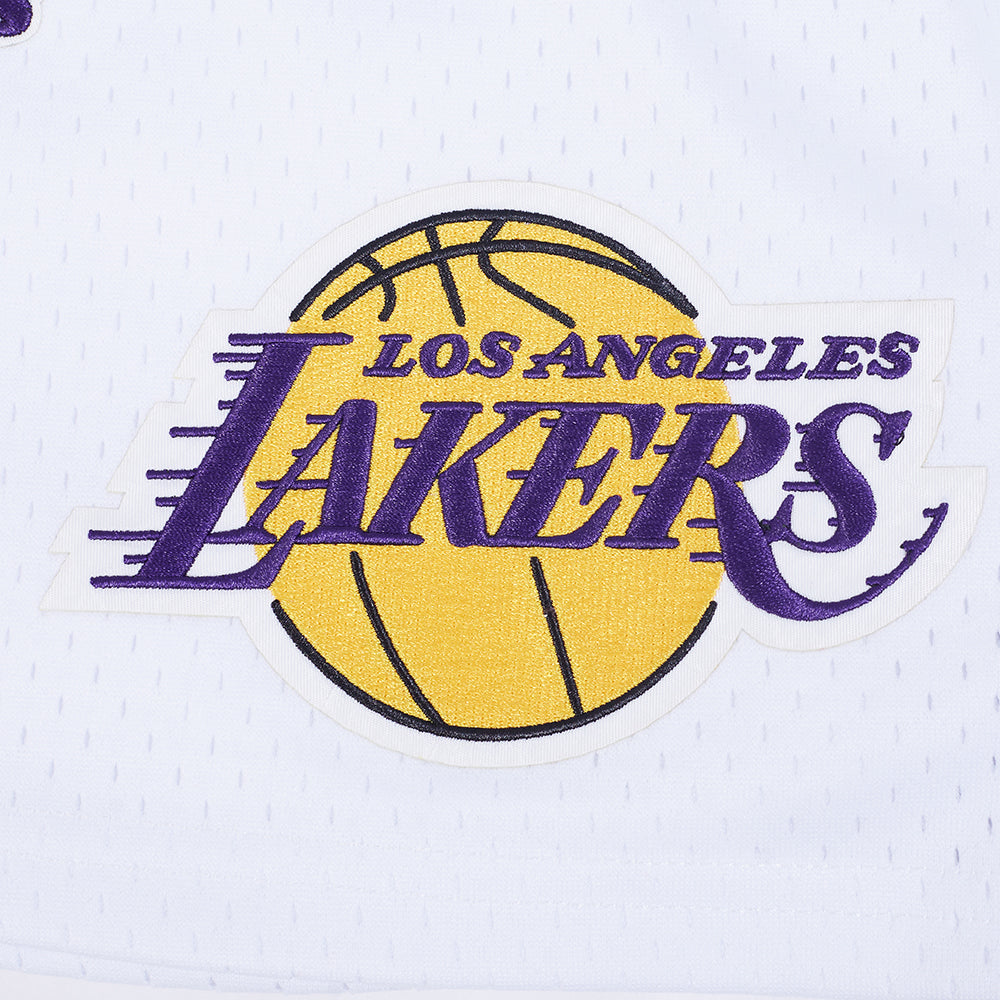 NBA LOS ANGELES LAKERS SOUVENIR MEN'S MESH SHORT (WHITE)