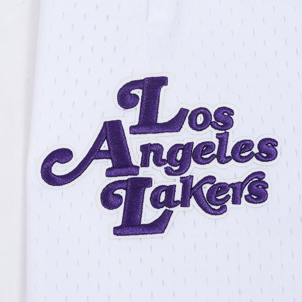 NBA LOS ANGELES LAKERS SOUVENIR MEN'S MESH SHORT (WHITE)