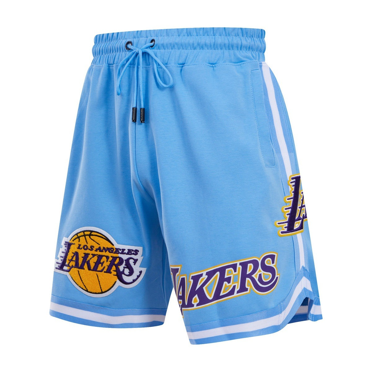 NBA LOS ANGELES LAKERS CLASSIC CHENILLE SHORT POUR HOMME (BLEU UNIVERSITÉ)