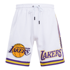 NBA LOS ANGELES LAKERS CLASSIC CHENILLE MEN'S SHORT (WHITE)