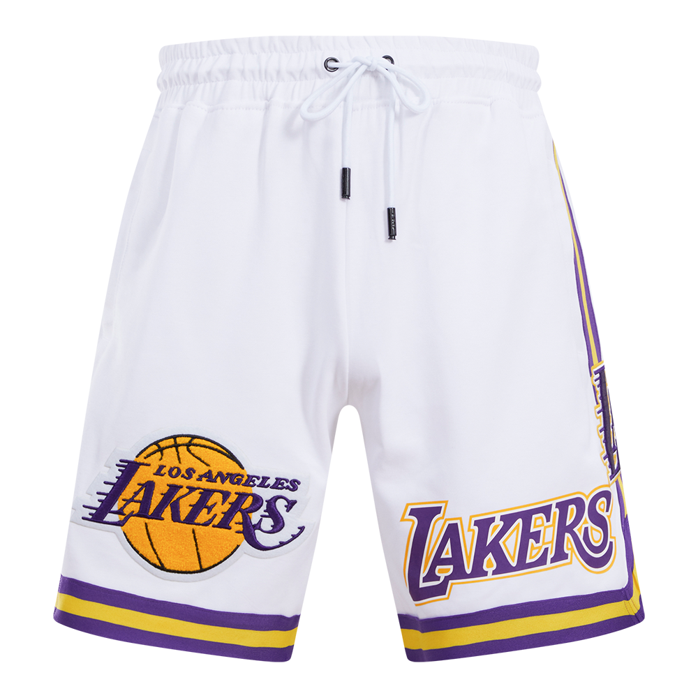 NBA LOS ANGELES LAKERS CLASSIC CHENILLE MEN'S SHORT (WHITE)