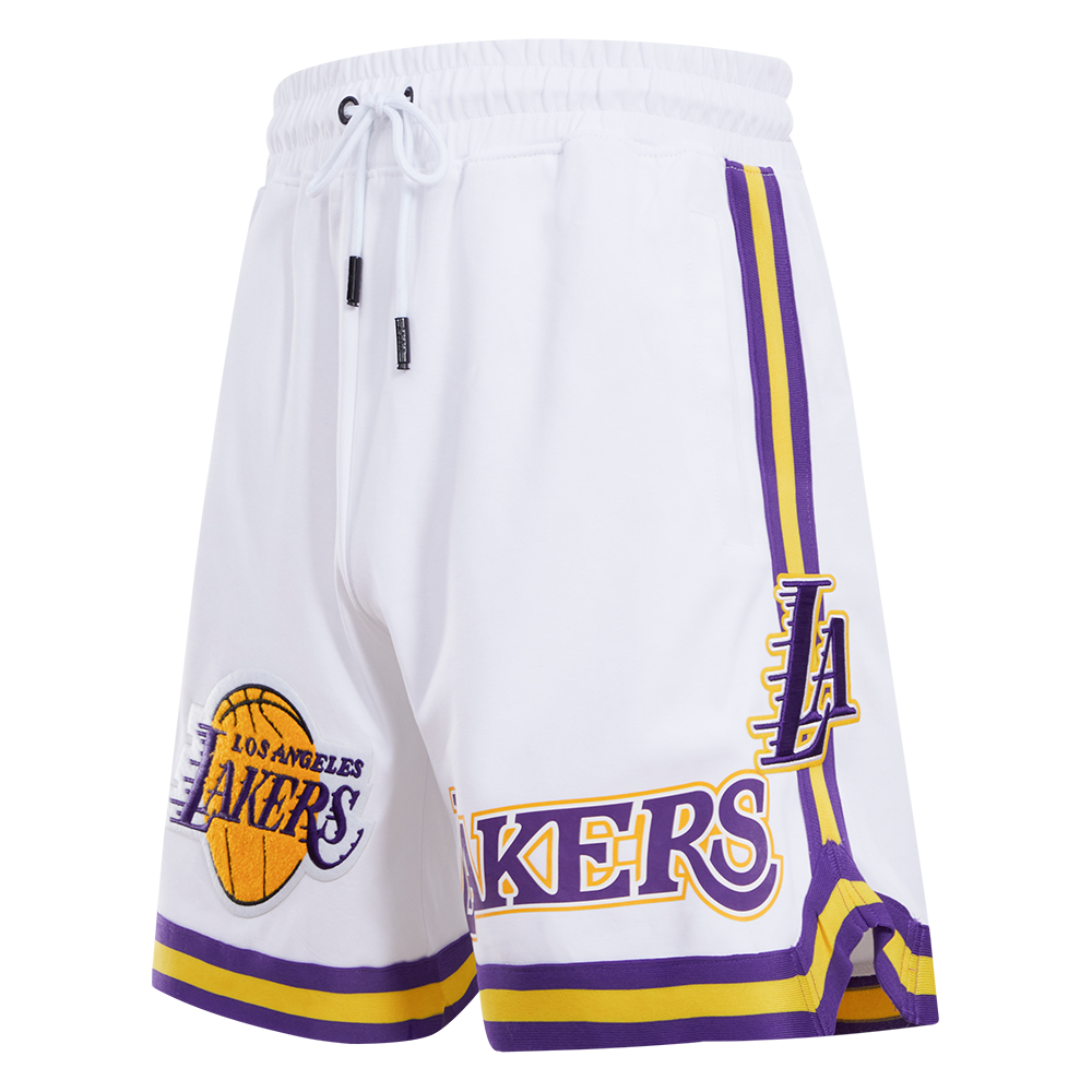 NBA LOS ANGELES LAKERS CLASSIC CHENILLE MEN'S SHORT (WHITE)