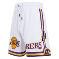 NBA LOS ANGELES LAKERS CLASSIC CHENILLE MEN'S SHORT (WHITE)
