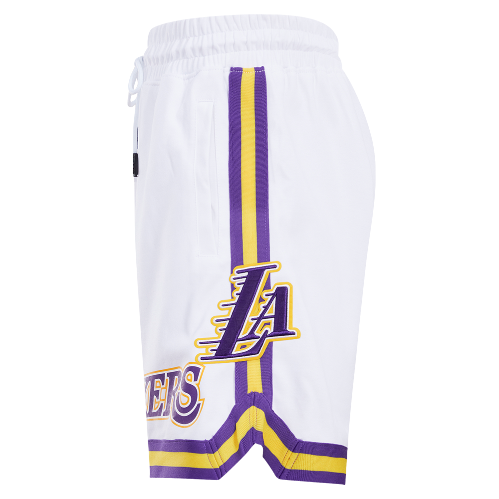 NBA LOS ANGELES LAKERS CLASSIC CHENILLE MEN'S SHORT (WHITE)