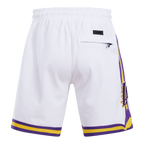 NBA LOS ANGELES LAKERS CLASSIC CHENILLE MEN'S SHORT (WHITE)