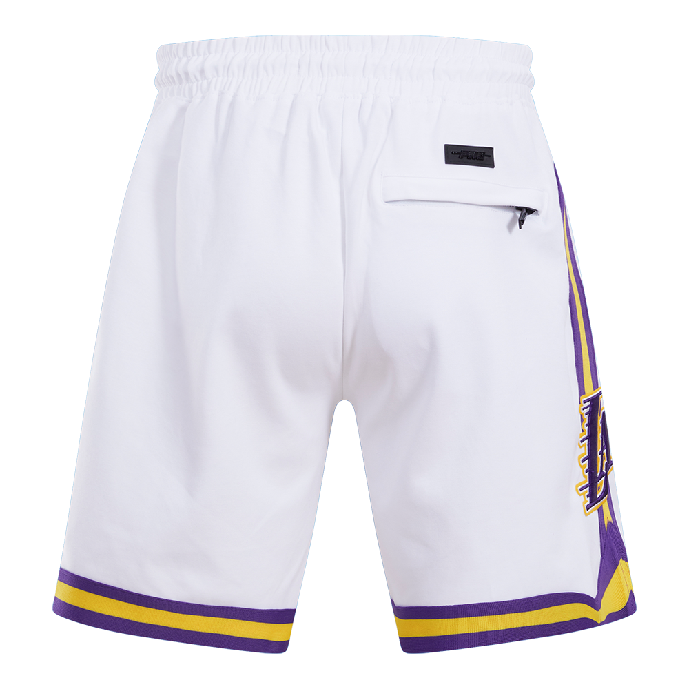 NBA LOS ANGELES LAKERS CLASSIC CHENILLE MEN'S SHORT (WHITE)