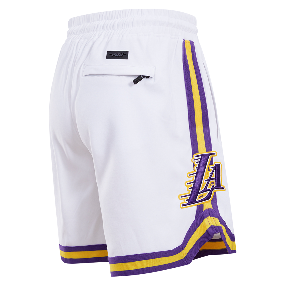 NBA LOS ANGELES LAKERS CLASSIC CHENILLE MEN'S SHORT (WHITE)