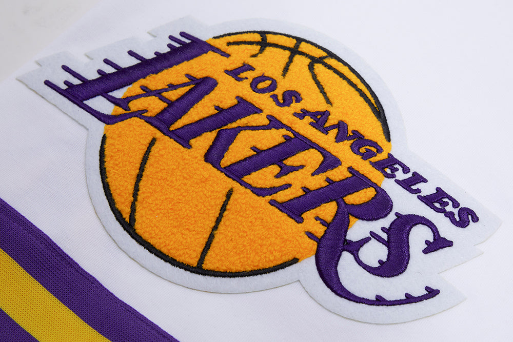 NBA LOS ANGELES LAKERS CLASSIC CHENILLE MEN'S SHORT (WHITE)