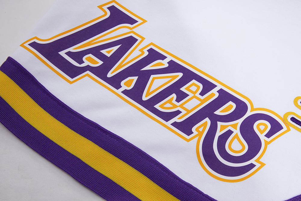 NBA LOS ANGELES LAKERS CLASSIC CHENILLE MEN'S SHORT (WHITE)