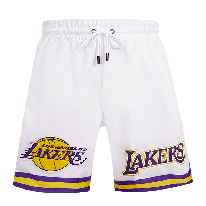 NBA LOS ANGELES LAKERS SHORT D'ÉQUIPE PRO POUR HOMME (BLANC)