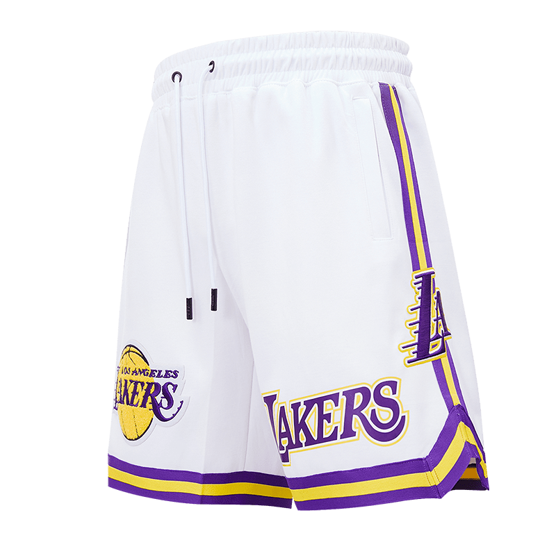 NBA LOS ANGELES LAKERS SHORT D'ÉQUIPE PRO POUR HOMME (BLANC)