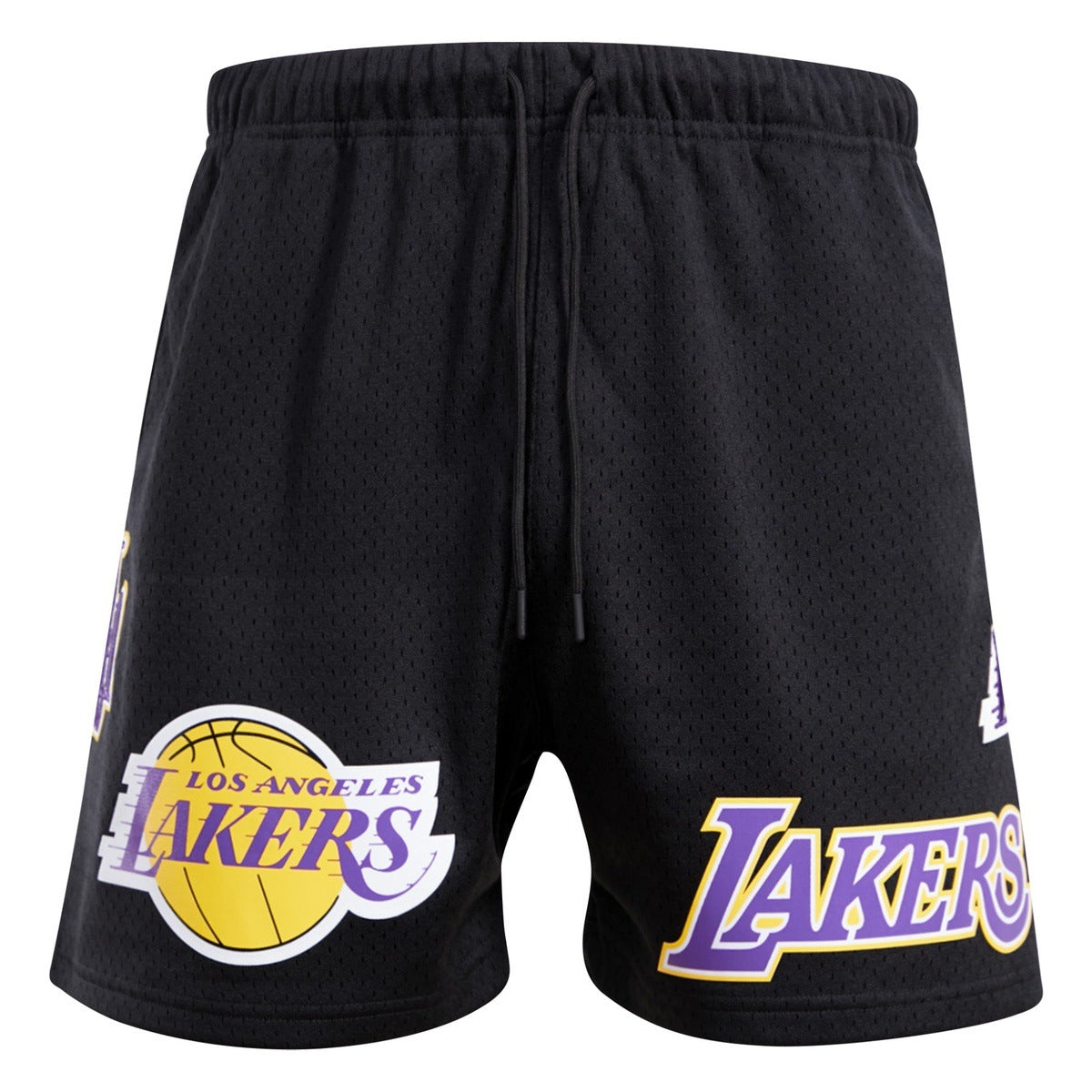 NBA LOS ANGELES LAKERS LOGO MEN'S MESH SHORT (BLACK)