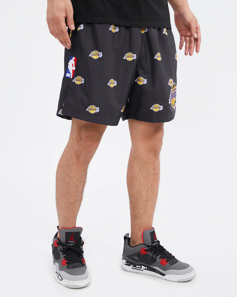 NBA LOS ANGELES LAKERS AOP MINI LOGO MEN'S WOVEN SHORT (1LL)