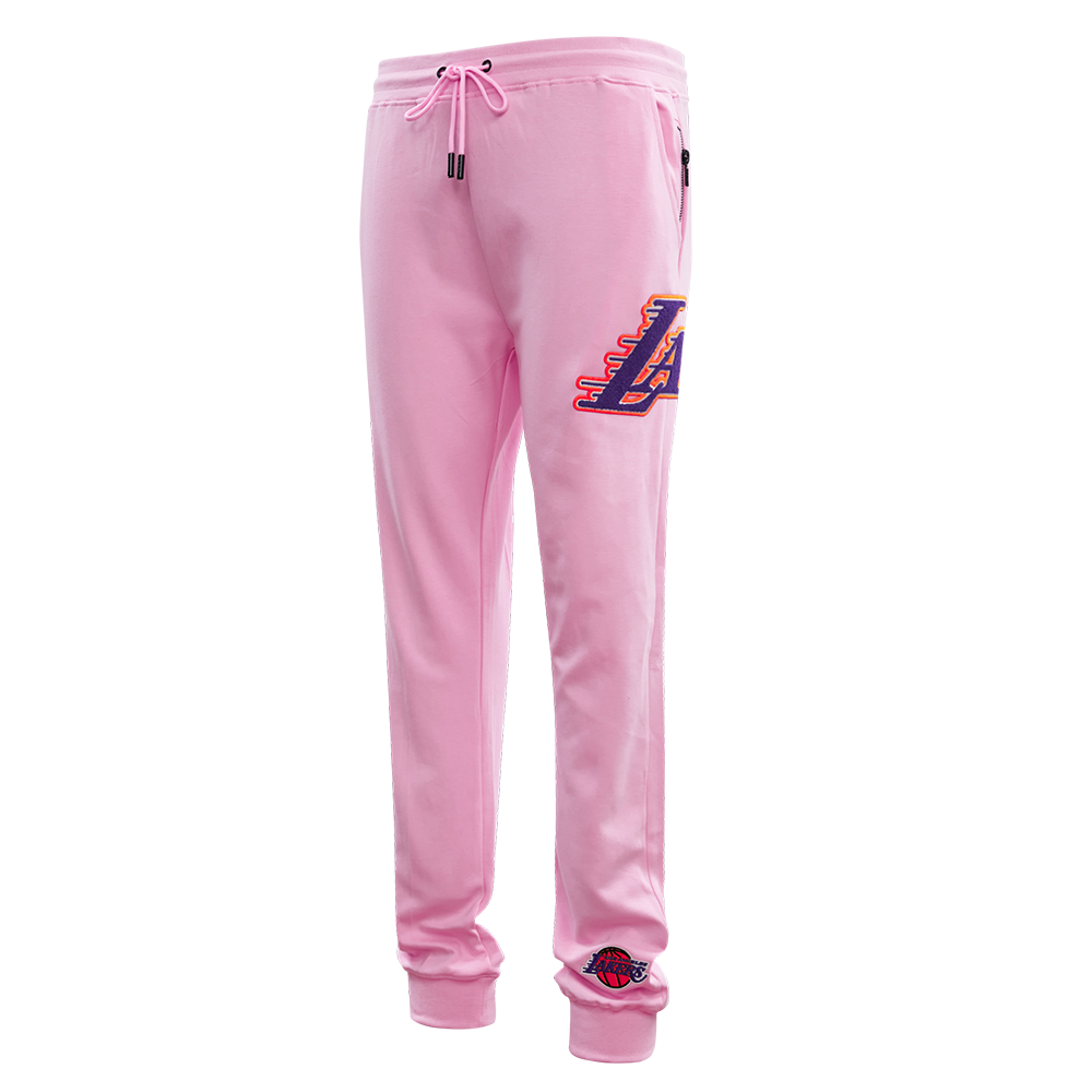 NBA LOS ANGELES LAKERS CLASSIC CHENILLE PANTALON JOGGER POUR HOMME (ROSE)
