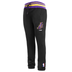 NBA LOS ANGELES LAKERS SCRIPT TAIL MEN'S RIB FLEECE SWEATPANT (BLACK/PURPLE)