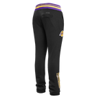NBA LOS ANGELES LAKERS SCRIPT TAIL MEN'S RIB FLEECE SWEATPANT (BLACK/PURPLE)