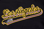 NBA LOS ANGELES LAKERS SCRIPT TAIL MEN'S RIB FLEECE SWEATPANT (BLACK/PURPLE)