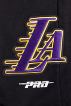 NBA LOS ANGELES LAKERS SCRIPT TAIL MEN'S RIB FLEECE SWEATPANT (BLACK/PURPLE)