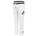 NBA LOS ANGELES LAKERS SCRIPT TAIL PANTALON OUATÉ EN MOLLETON CÔTELÉ POUR HOMME (BLANC/NOIR)
