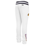 NBA LOS ANGELES LAKERS SCRIPT TAIL PANTALON OUATÉ EN MOLLETON CÔTELÉ POUR HOMME (BLANC/NOIR)
