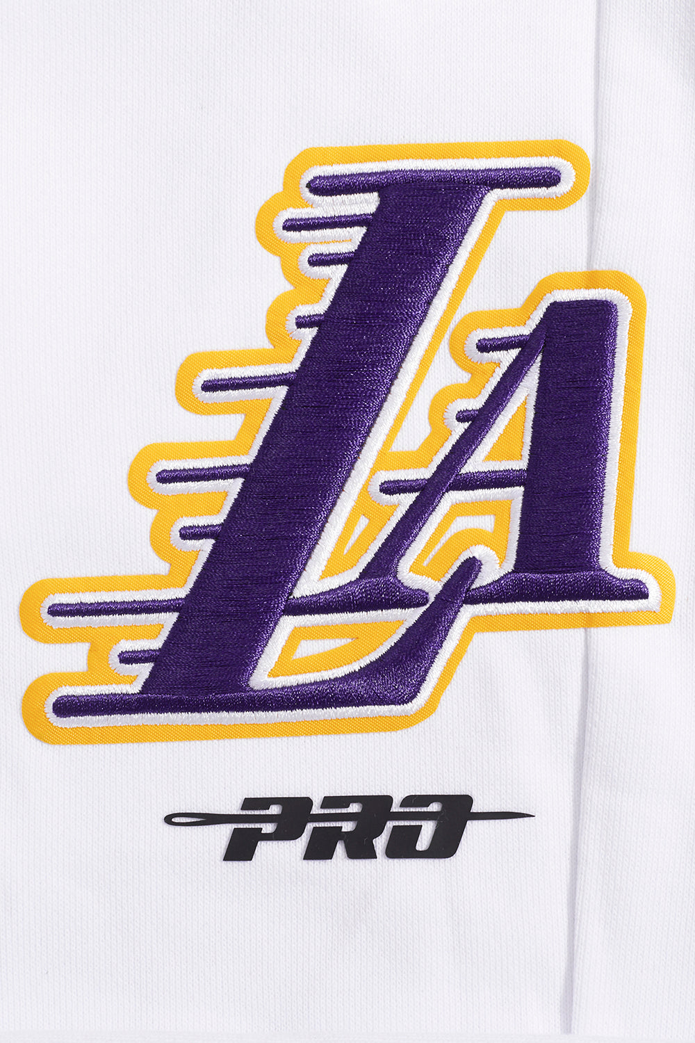 NBA LOS ANGELES LAKERS SCRIPT TAIL PANTALON OUATÉ EN MOLLETON CÔTELÉ POUR HOMME (BLANC/NOIR)