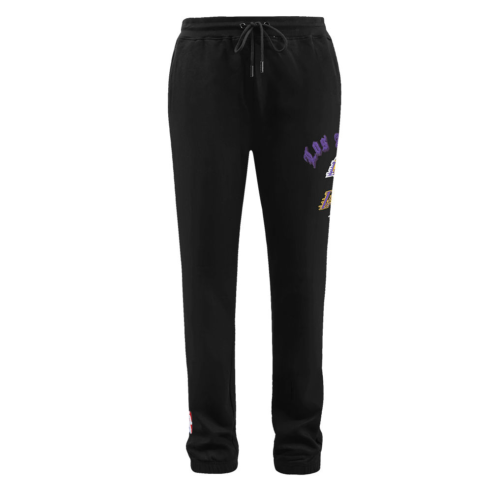 NBA LOS ANGELES LAKERS OLD ENGLISH MEN'S SWEATPANT (BLACK)