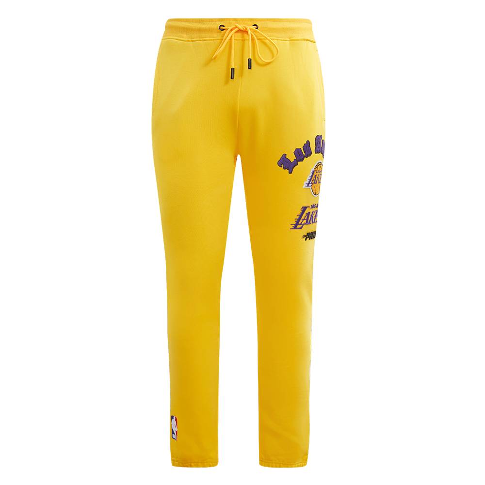 NBA LOS ANGELES LAKERS OLD ENGLISH MEN'S SWEATPANT (YELLOW)