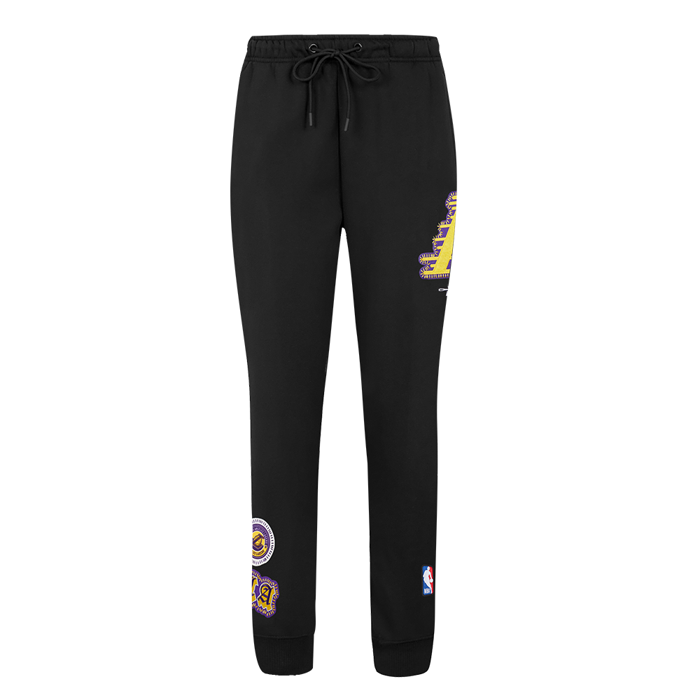 NBA LOS ANGELES LAKERS DIY PICK STITCH MEN'S DOUBLE KNIT JOGGER (BLACK)