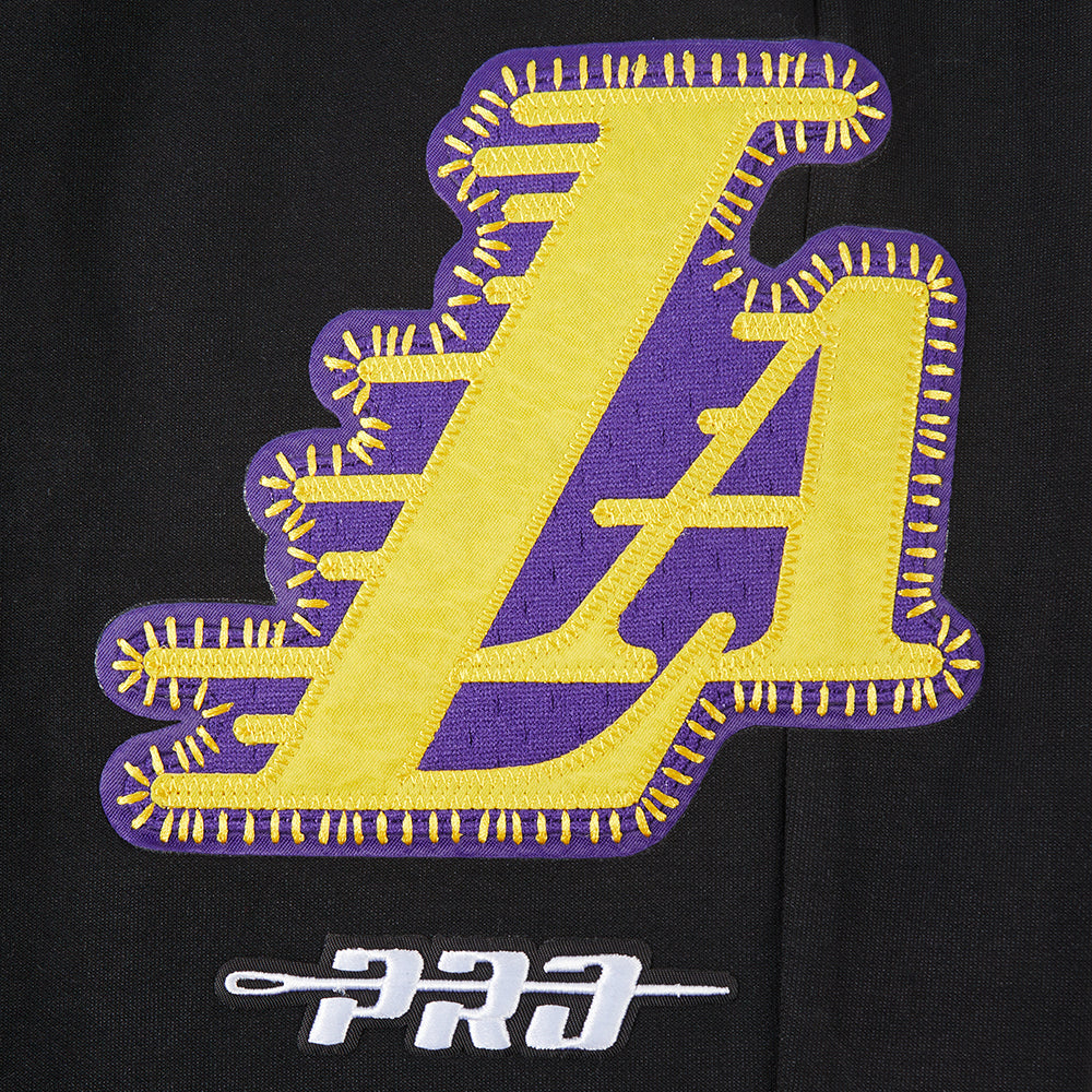NBA LOS ANGELES LAKERS DIY PICK STITCH PANTALON JOGGER EN MAILLE DOUBLE POUR HOMME (NOIR)