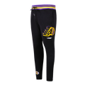 NBA LOS ANGELES LAKERS PANTALON OUATÉ MASHUP CÔTELÉ POUR HOMME (NOIR/VIOLET)