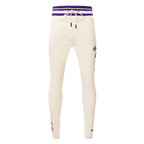 NBA LOS ANGELES LAKERS RETRO CLASSIC PANTALON OUATÉ POUR HOMME (COQUILLE D'ŒUF/VIOLET)
