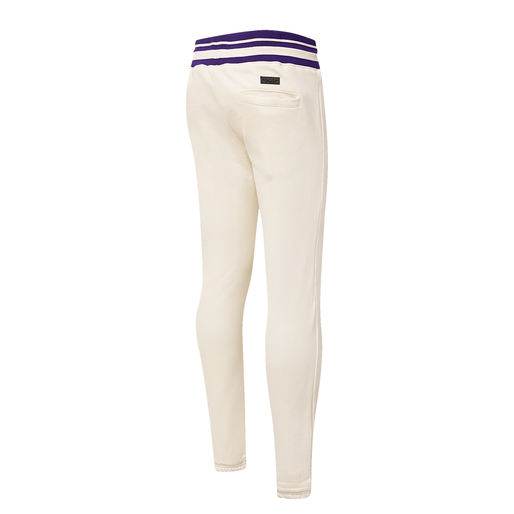 NBA LOS ANGELES LAKERS RETRO CLASSIC PANTALON OUATÉ POUR HOMME (COQUILLE D'ŒUF/VIOLET)
