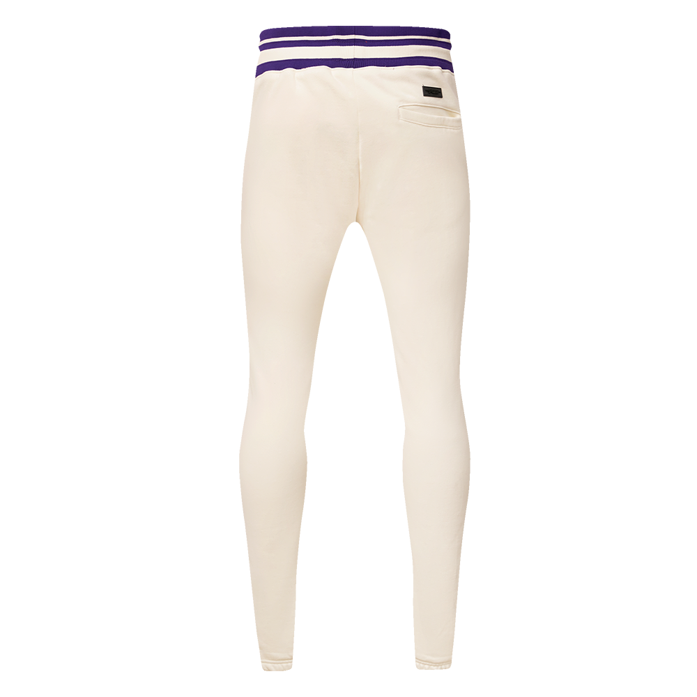 NBA LOS ANGELES LAKERS RETRO CLASSIC PANTALON OUATÉ POUR HOMME (COQUILLE D'ŒUF/VIOLET)