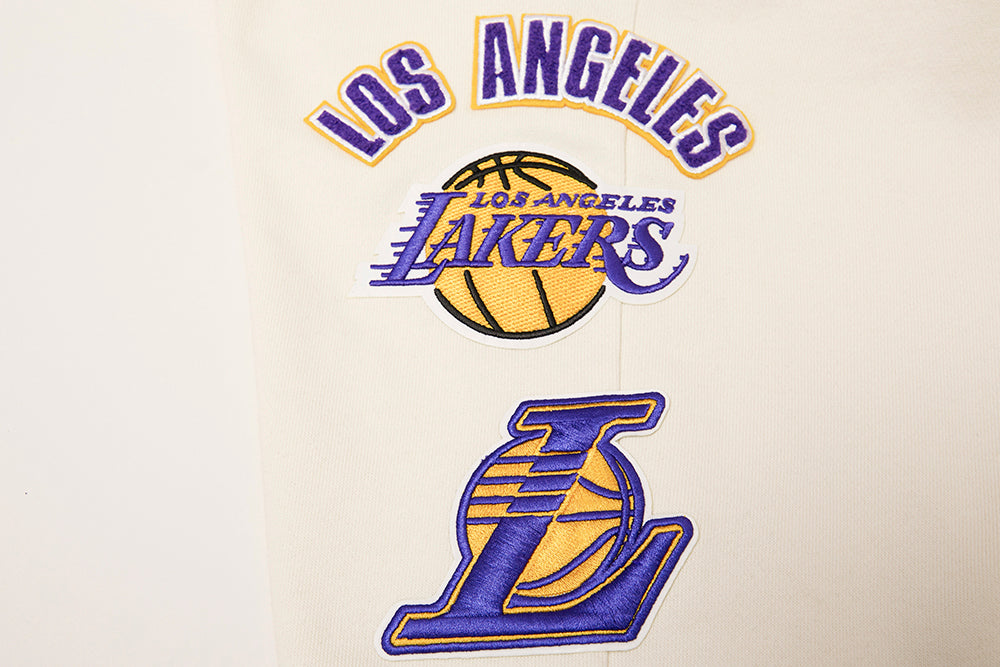NBA LOS ANGELES LAKERS RETRO CLASSIC PANTALON OUATÉ POUR HOMME (COQUILLE D'ŒUF/VIOLET)